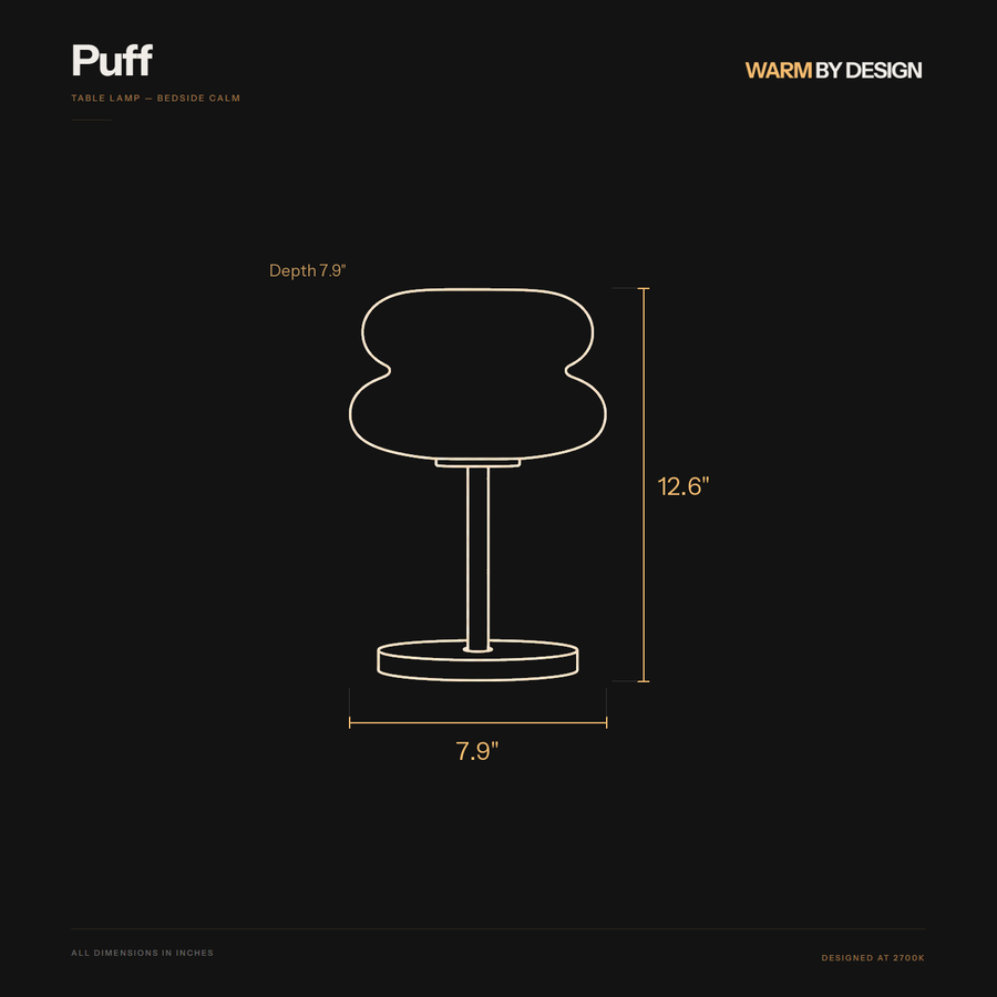 Puff dimensions diagram