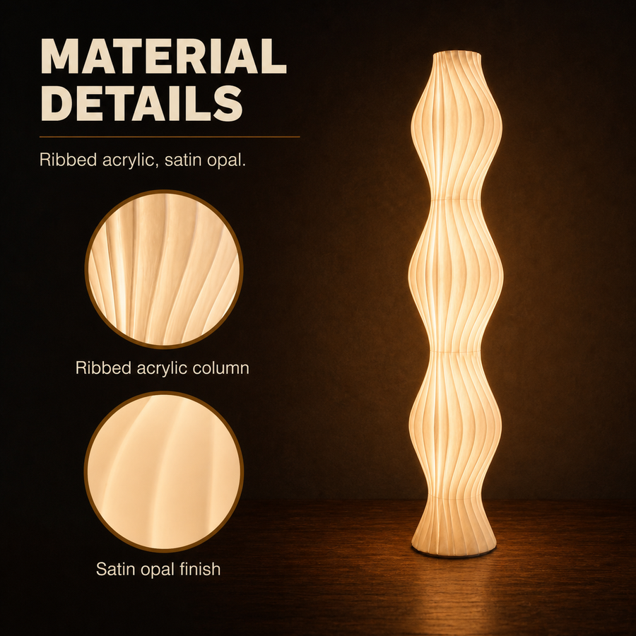 Coil lamp material details infographic