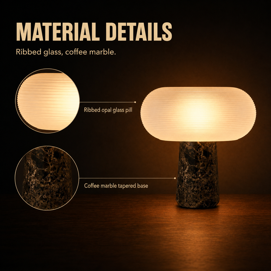 Flint lamp material details infographic