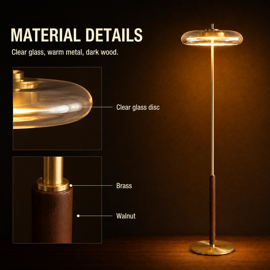 Heron lamp material details infographic