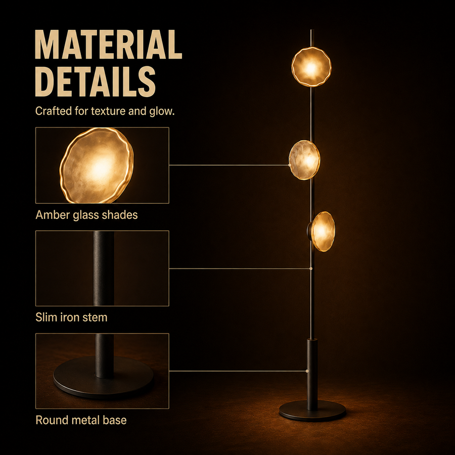 Calen material details infographic