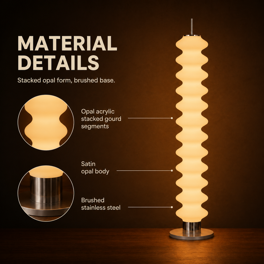 Willow lamp material details infographic
