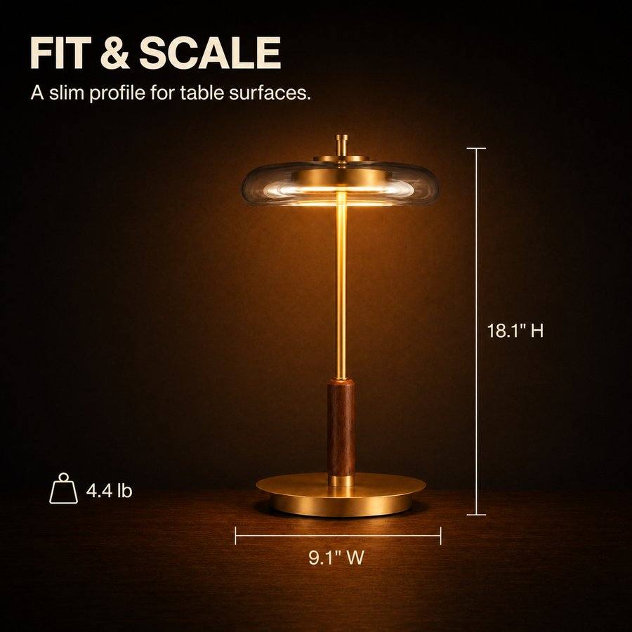 Wren lamp dimensions and weight infographic