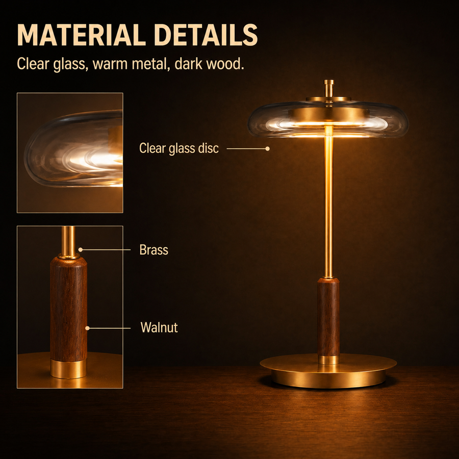 Wren lamp material details infographic
