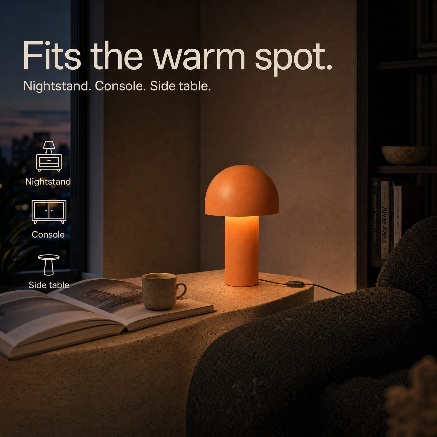 Poppy placement / room use infographic for Warm by Design