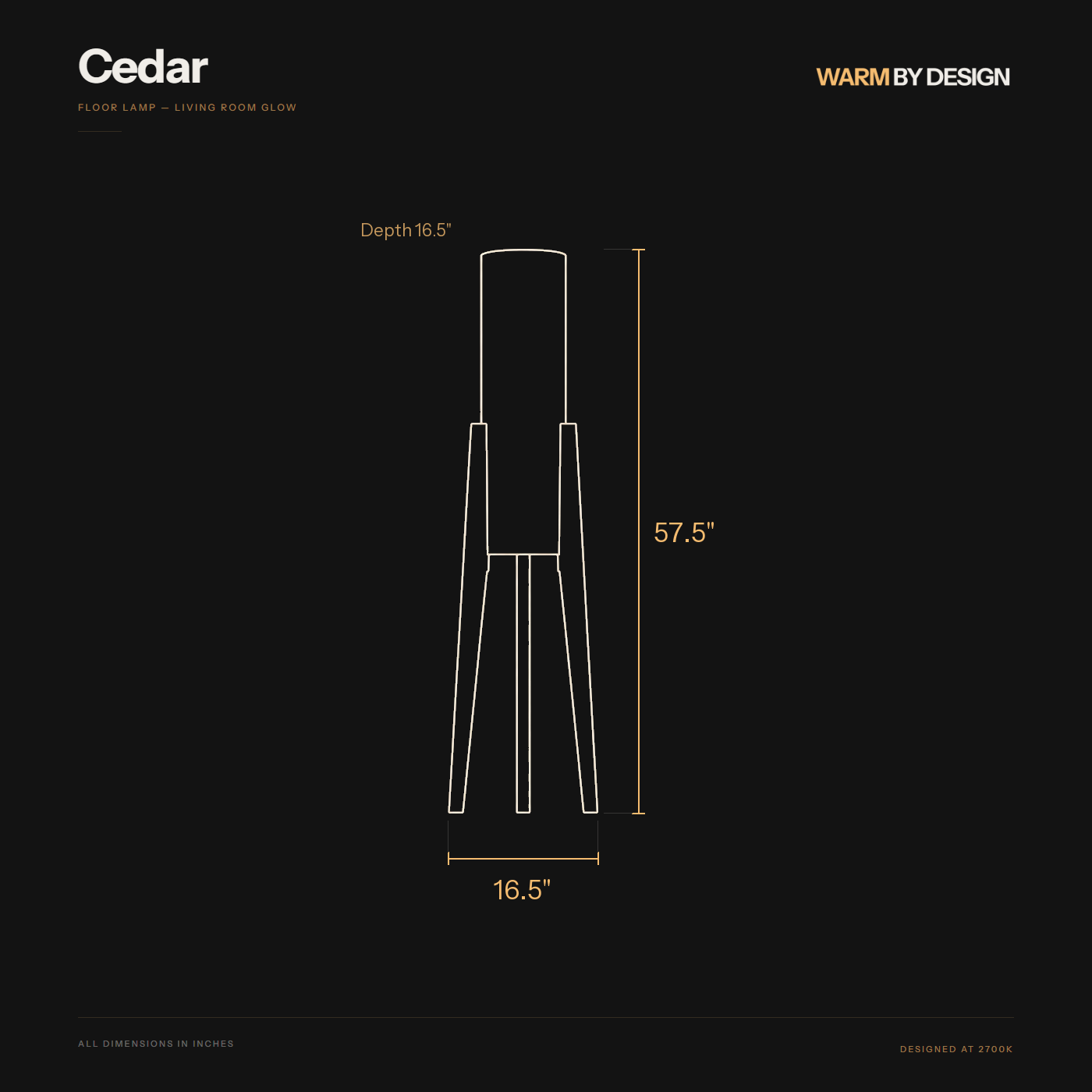 Cedar dimensions diagram