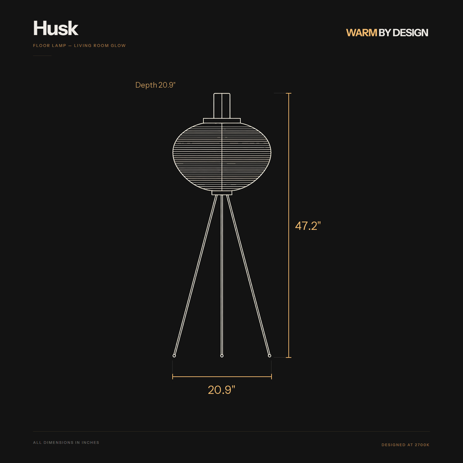Husk dimensions diagram