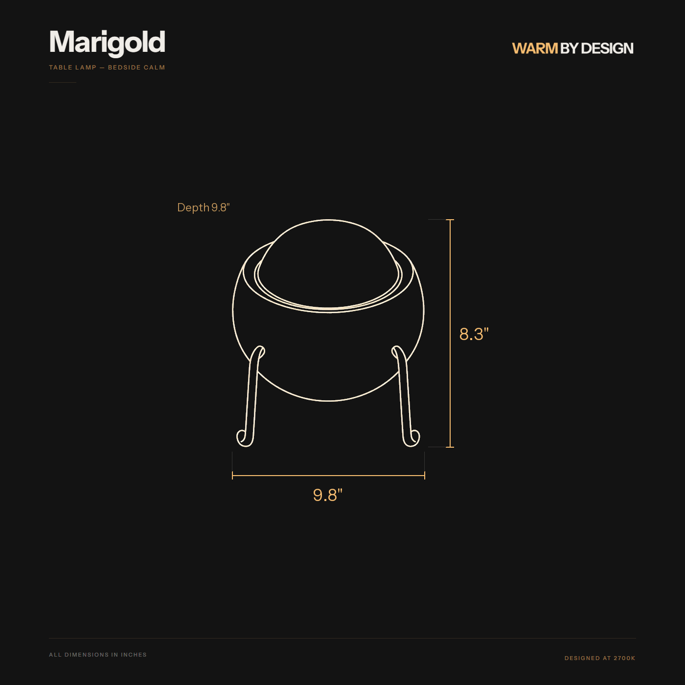 Marigold dimensions diagram