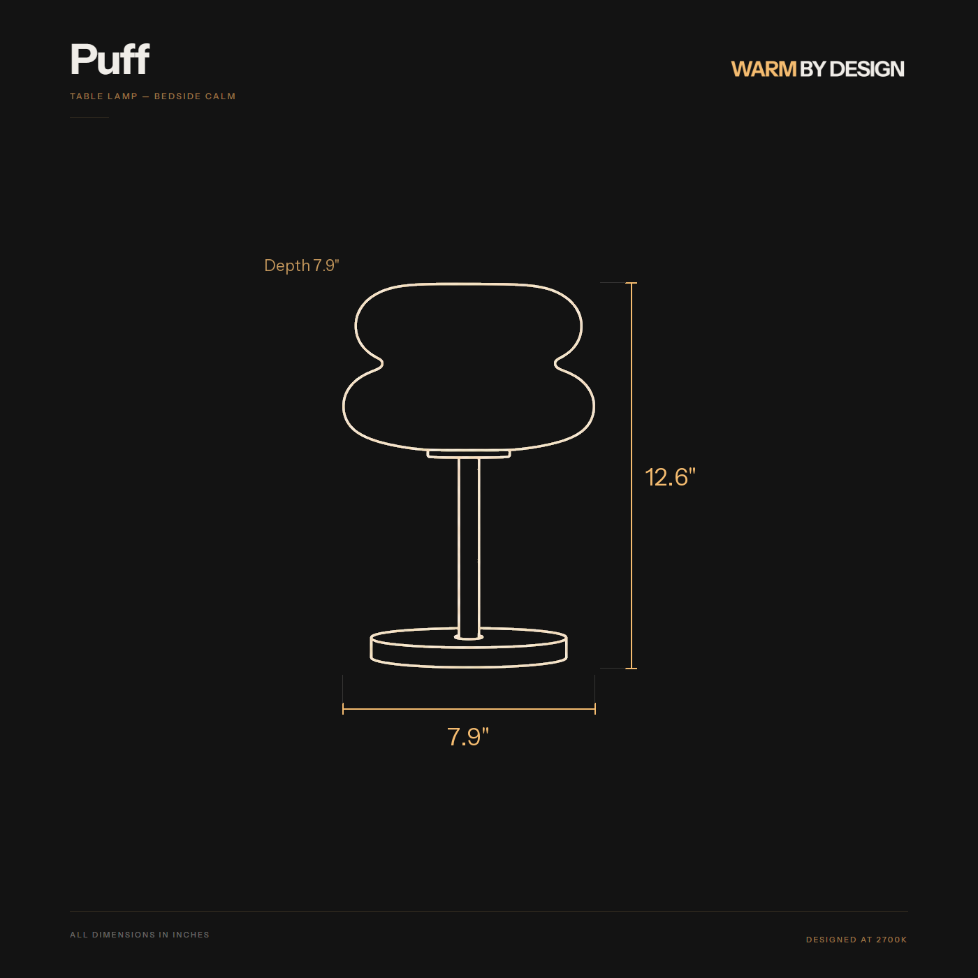 Puff dimensions diagram