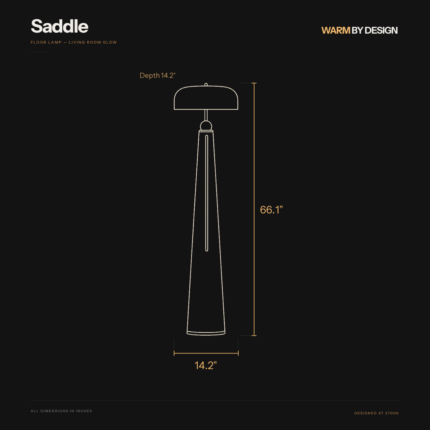 Saddle dimensions diagram